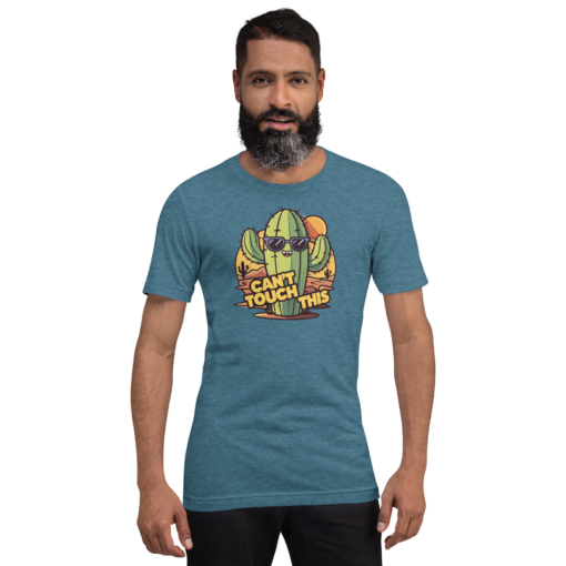 Funny Cartoon Cactus Graphic Tee - Cant Touch This Shirt - Image 54