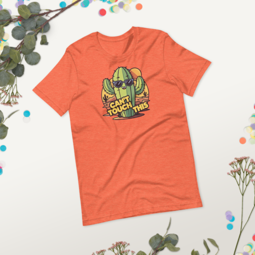 Funny Cartoon Cactus Graphic Tee - Cant Touch This Shirt - Image 32