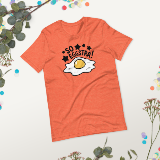 So Eggstra!" Egg Print Unisex Graphic Tee - Fun Eggcellent Shirt for Everyone - Image 24
