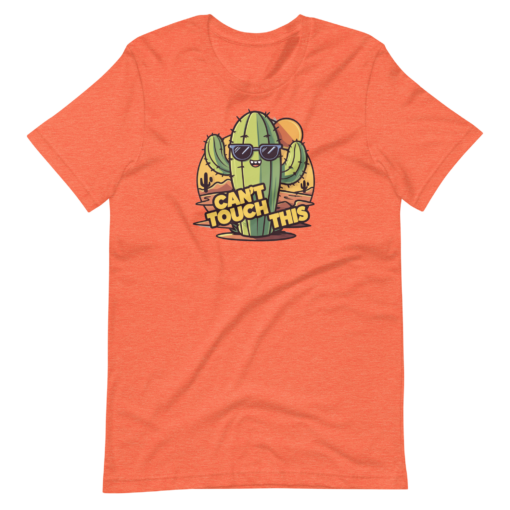 Funny Cartoon Cactus Graphic Tee - Cant Touch This Shirt - Image 38