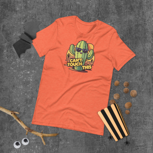 Funny Cartoon Cactus Graphic Tee - Cant Touch This Shirt - Image 33