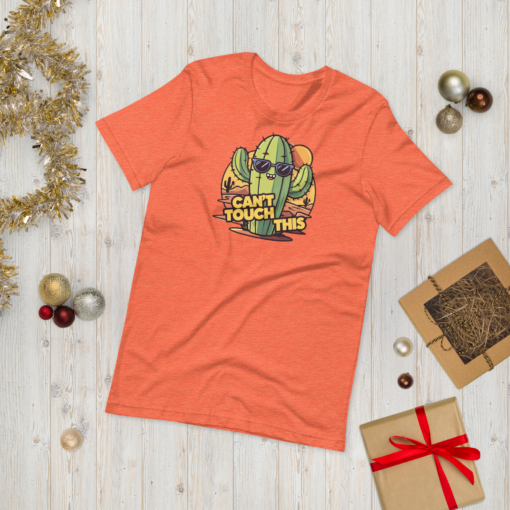 Funny Cartoon Cactus Graphic Tee - Cant Touch This Shirt - Image 21
