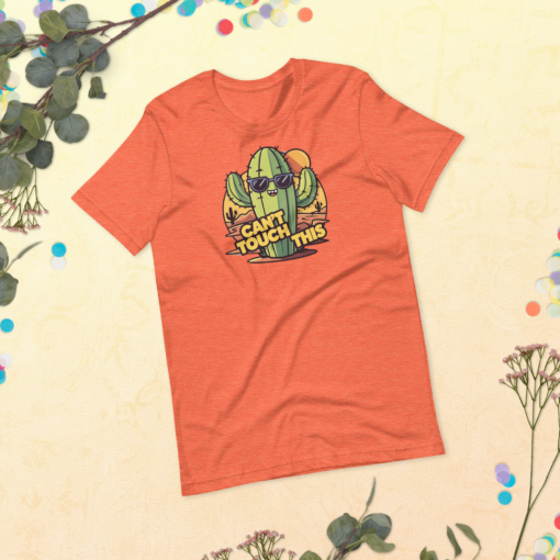 Funny Cartoon Cactus Graphic Tee - Cant Touch This Shirt - Image 27