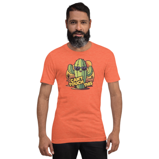 Funny Cartoon Cactus Graphic Tee - Cant Touch This Shirt - Image 35