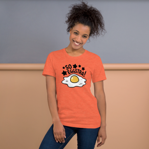 So Eggstra!" Egg Print Unisex Graphic Tee - Fun Eggcellent Shirt for Everyone - Image 25