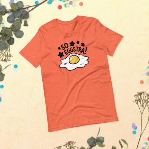 So Eggstra!" Egg Print Unisex Graphic Tee - Fun Eggcellent Shirt for Everyone - Image 22