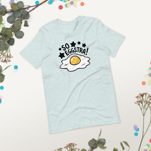 So Eggstra!" Egg Print Unisex Graphic Tee - Fun Eggcellent Shirt for Everyone - Image 11