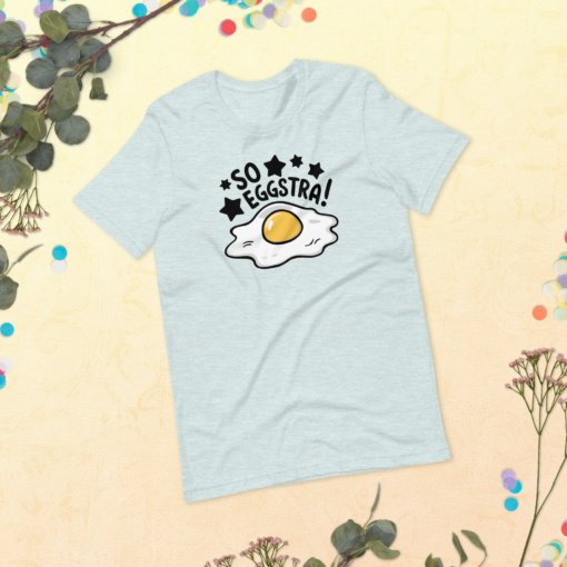 So Eggstra!" Egg Print Unisex Graphic Tee - Fun Eggcellent Shirt for Everyone - Image 8