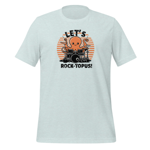 Let's Rocktopus Kawaii Octopus Drummer Graphic Tee - Musical Ocean Shirt - Image 17