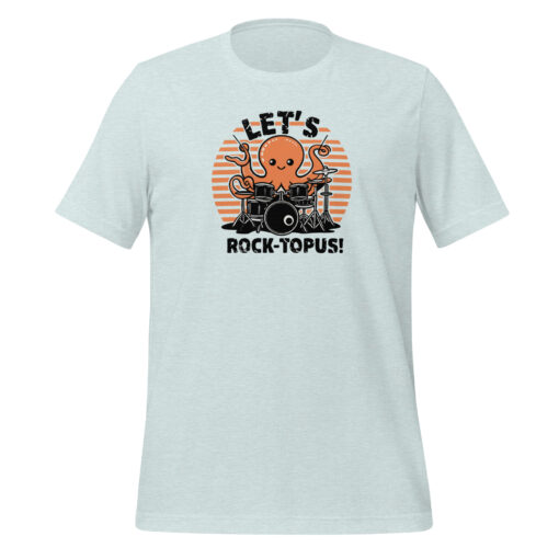 Let's Rocktopus Kawaii Octopus Drummer Graphic Tee - Musical Ocean Shirt - Image 40