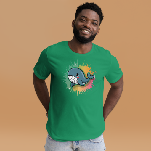 Whimsical Kawaii Whale Graphic Tee - Adorable Ocean Lover's T-Shirt - Cute & Playful Whale Design - Image 44