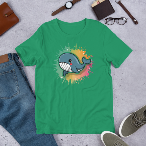 Whimsical Kawaii Whale Graphic Tee - Adorable Ocean Lover's T-Shirt - Cute & Playful Whale Design - Image 61