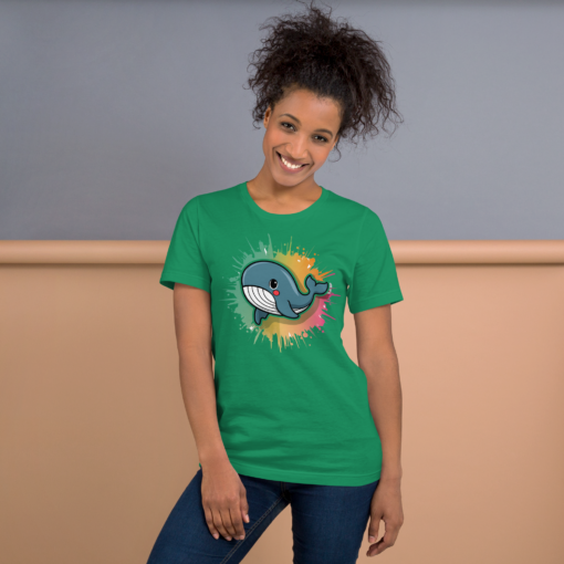 Whimsical Kawaii Whale Graphic Tee - Adorable Ocean Lover's T-Shirt - Cute & Playful Whale Design - Image 49