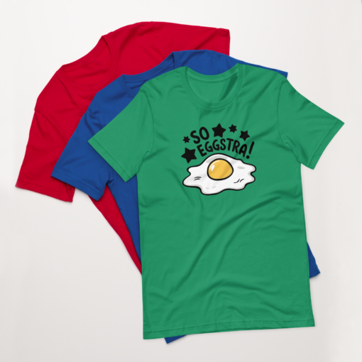 So Eggstra!" Egg Print Unisex Graphic Tee - Fun Eggcellent Shirt for Everyone - Image 27