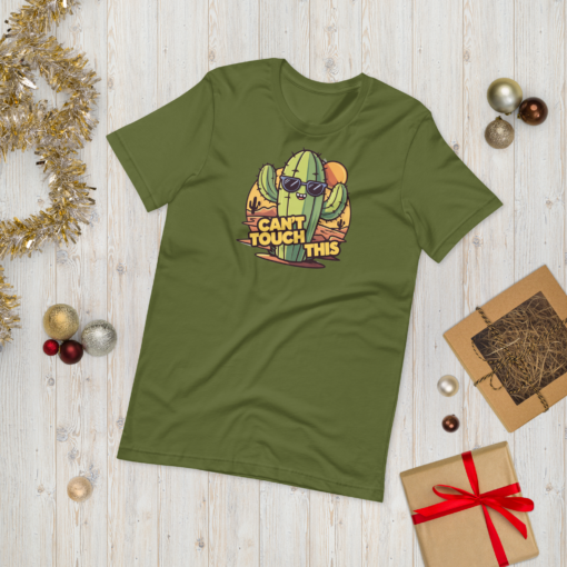 Funny Cartoon Cactus Graphic Tee - Cant Touch This Shirt - Image 67