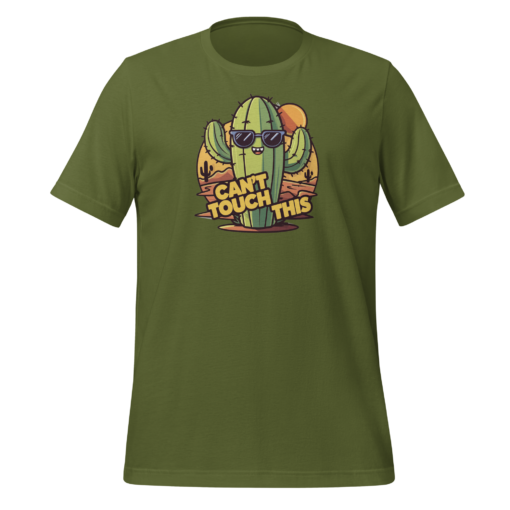 Funny Cartoon Cactus Graphic Tee - Cant Touch This Shirt - Image 63