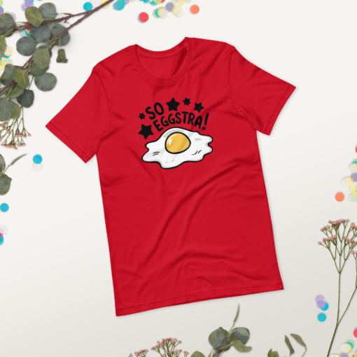So Eggstra!" Egg Print Unisex Graphic Tee - Fun Eggcellent Shirt for Everyone - Image 45