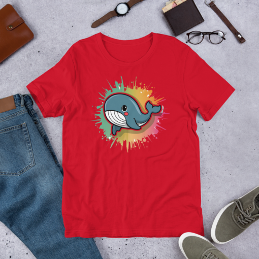 Whimsical Kawaii Whale Graphic Tee - Adorable Ocean Lover's T-Shirt - Cute & Playful Whale Design - Image 89