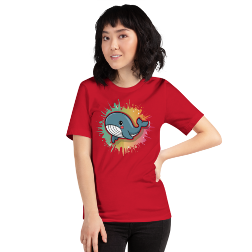Whimsical Kawaii Whale Graphic Tee - Adorable Ocean Lover's T-Shirt - Cute & Playful Whale Design - Image 86