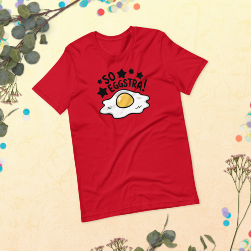 So Eggstra!" Egg Print Unisex Graphic Tee - Fun Eggcellent Shirt for Everyone - Image 42