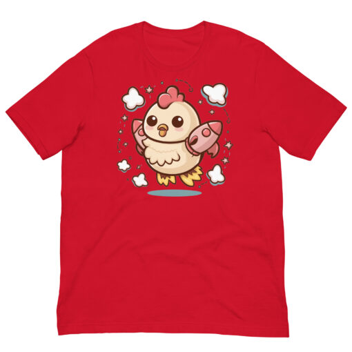 Adorable Kawaii Rocket Chicken T-Shirt - Cute and Quirky Space Chicken Tee - Fun Graphic Tee for All Ages - Image 10
