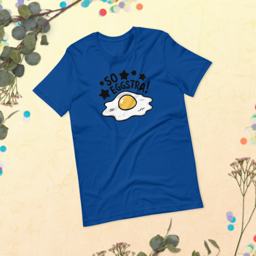 So Eggstra!" Egg Print Unisex Graphic Tee - Fun Eggcellent Shirt for Everyone - Image 38