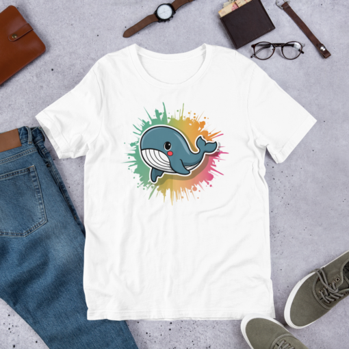 Whimsical Kawaii Whale Graphic Tee - Adorable Ocean Lover's T-Shirt - Cute & Playful Whale Design - Image 20
