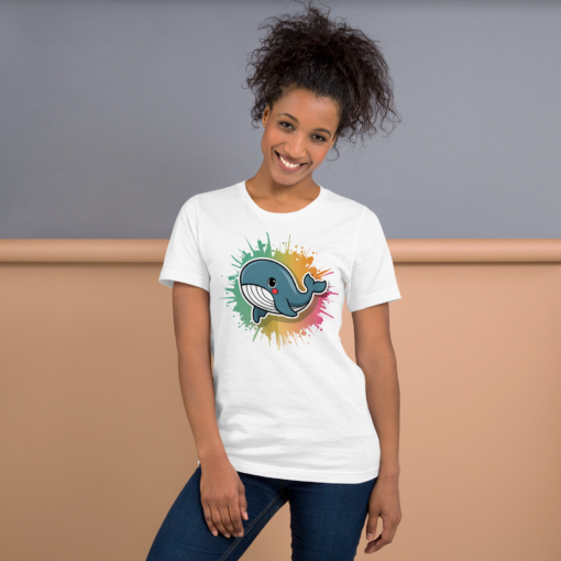 Whimsical Kawaii Whale Graphic Tee - Adorable Ocean Lover's T-Shirt - Cute & Playful Whale Design - Image 13