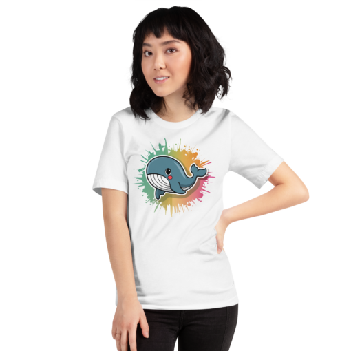 Whimsical Kawaii Whale Graphic Tee - Adorable Ocean Lover's T-Shirt - Cute & Playful Whale Design - Image 16
