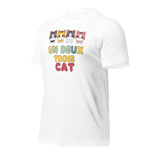 Adorable Kawaii Cats Graphic Tee - "Un Deux Trois Cat" Cute French Cat T-Shirt - Fun Cat Lover's Shirt - Image 8