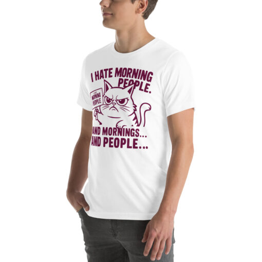 I Hate Morning People Unisex t-shirt - Image 3