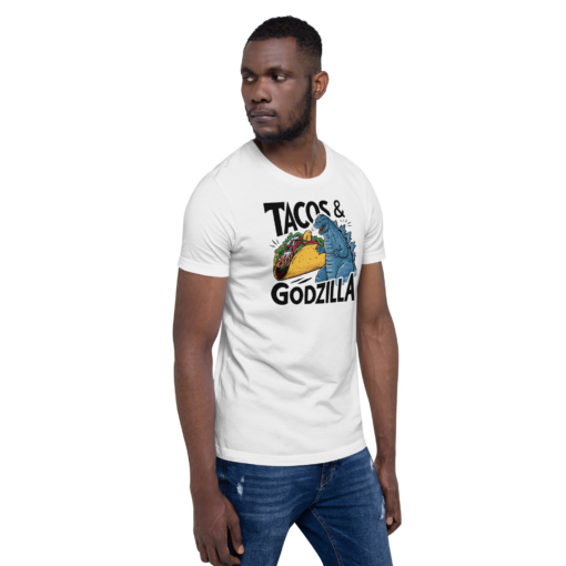 Funny Taco and Godzilla Graphic Tee - Tacos and Godzilla Shirt - Image 18