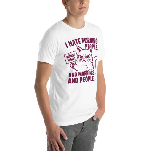 I Hate Morning People Unisex t-shirt - Image 5