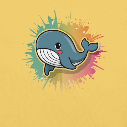 Whimsical Kawaii Whale Graphic Tee - Adorable Ocean Lover's T-Shirt - Cute & Playful Whale Design - Image 8