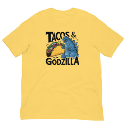 Funny Taco and Godzilla Graphic Tee - Tacos and Godzilla Shirt