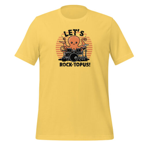 Let's Rocktopus Kawaii Octopus Drummer Graphic Tee - Musical Ocean Shirt - Image 39